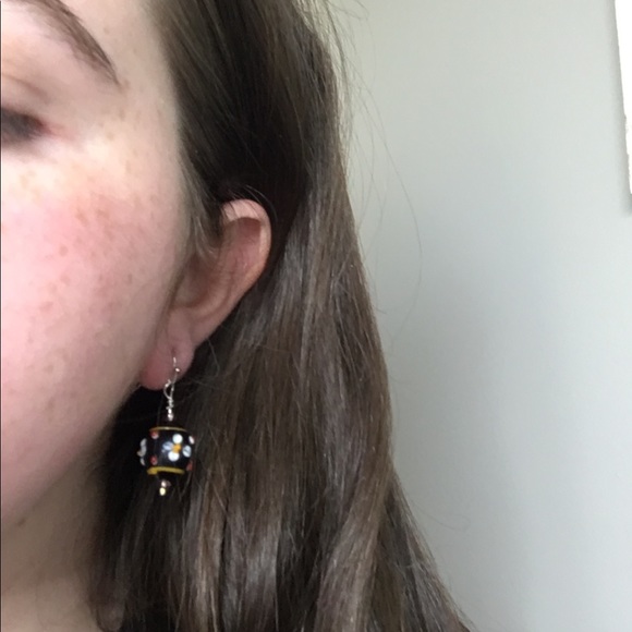 Handmade Glass Bead Earrings - Picture 4 of 6